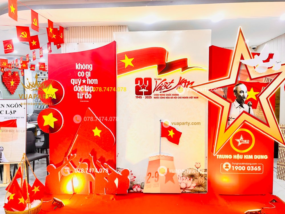 18 mẫu trang trí 2/9 lễ quốc khánh đẹp, ấn tượng nhất