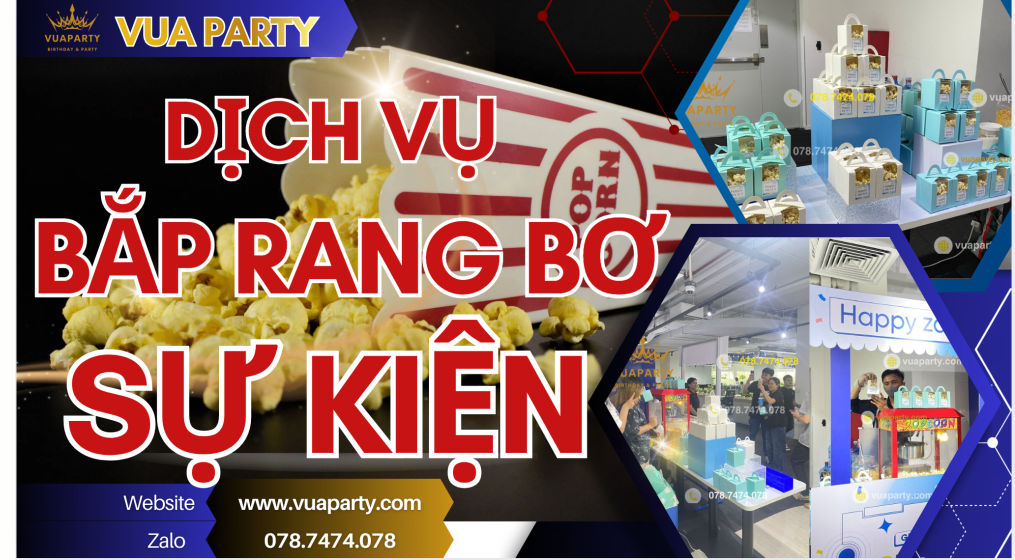 Dịch vụ bắp rang bơ sự kiện – cho thuê máy làm bắp rang bơ giá tốt
