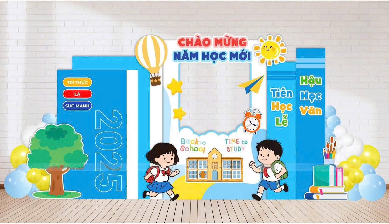 Trang trí lễ khai giảng năm học mới