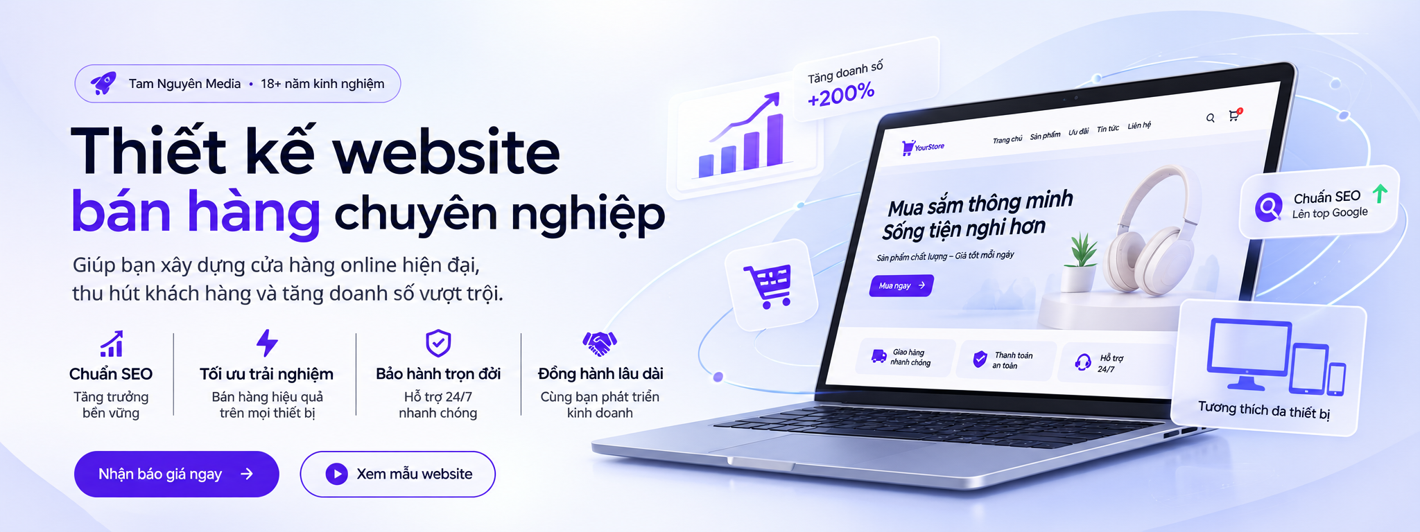 Dịch vụ thiết kế website b&aacute;n h&agrave;ng chuy&ecirc;n nghiệp