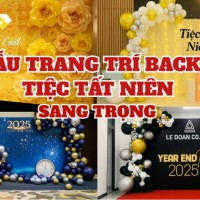 10 mẫu backdrop tiệc tất niên công ty sang trọng