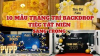 10 mẫu backdrop tiệc tất niên công ty sang trọng