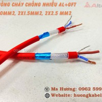 Cáp chống cháy chống nhiễu 2 core+al+gft