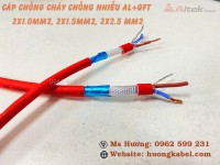 Cáp chống cháy chống nhiễu 2 core+al+gft