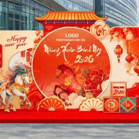 Dịch vụ trang trí tết 2026 hiện đại ấn tượng