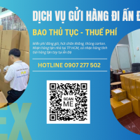 Dịch vụ gửi hàng đi ấn độ bao thủ thục + thuế phí