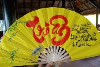 Quà tặng quạt viết thư pháp tri ân ngày nhà giáo..