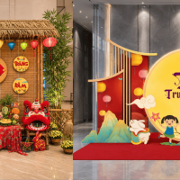 Thi công trang trí trung thu đẹp, đúng tiến độ