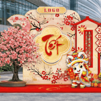 Trang trí tết 2026 cho khuôn viên nhà máy – xí nghiệp sản xuất