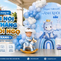 Trang trí thôi nôi đầy tháng bé trai tuổi ngọ