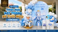 Trang trí thôi nôi đầy tháng bé trai tuổi ngọ