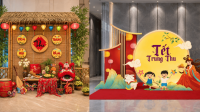 Trang trí tiểu cảnh trung thu ấn tượng