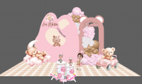 Trang trí thôi nôi chủ đề gấu teddy