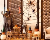 ý tưởng trang trí tiểu cảnh halloween cho quán cà phê,..